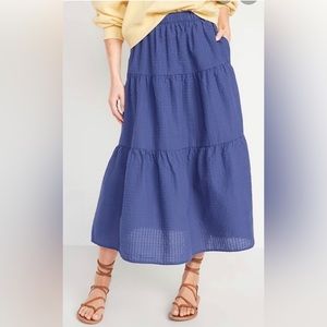 Old Navy Seersucker Tiered Skirt Large
